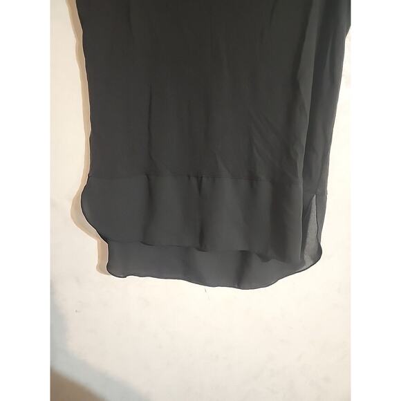 Ann Taylor Loft Tunic Top Black S Lightweight Sleeveless Button Back - Picture 3 of 5